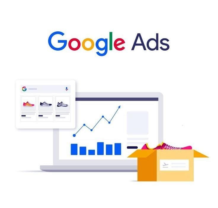 Google Ads PPC advertising dashboard illustration