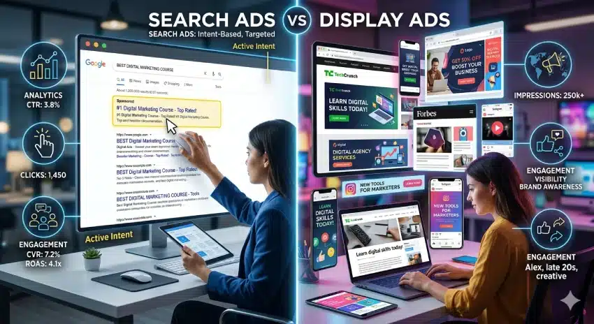 Search Ads vs Display Ads: What Works Best?