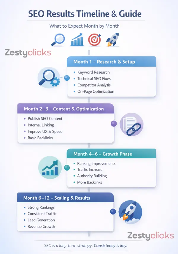 SEO Results: How Long Does SEO Take to Show Results? 1 SEO Results timeline and guide image